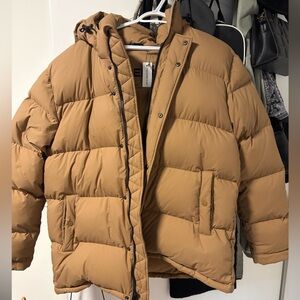 Men's Tan Puffer Jacket